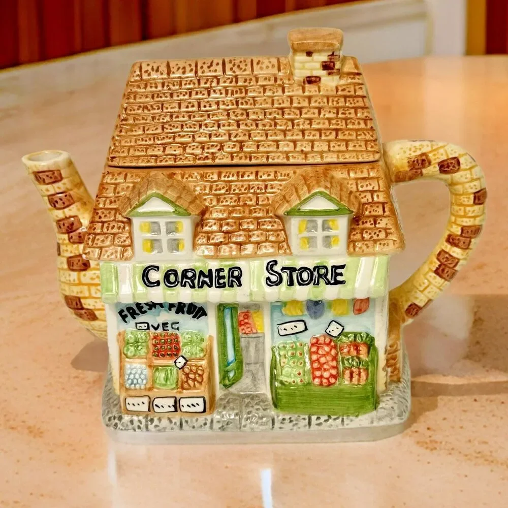 Teapot Corner Store Novelty glazed  6 inches